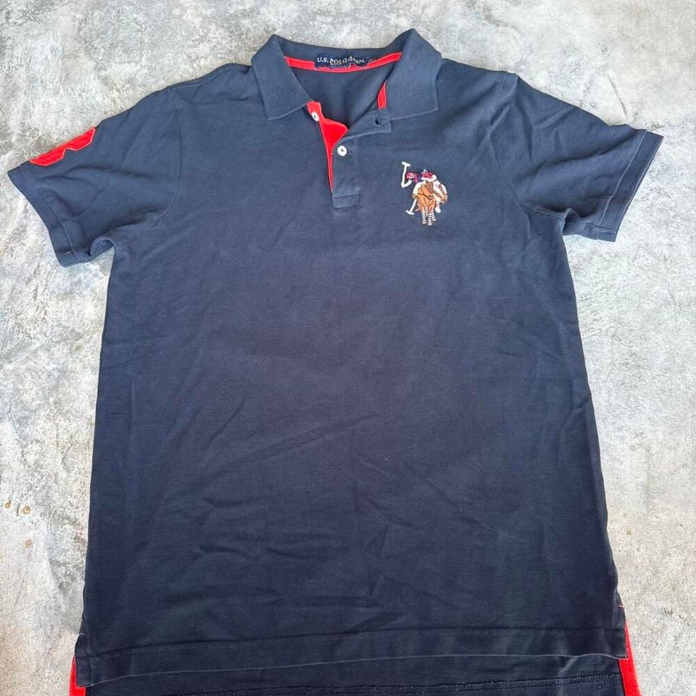 Us-polo-assn Men's Navy and Black Polo-shirts